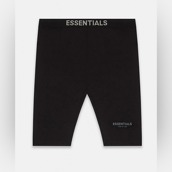 Fear of God Pants - Essentials Fear Of God Black Biker Shorts